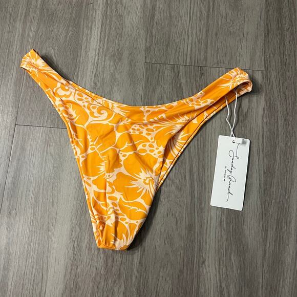 NWT Sunday Brunch Orange and White Bikini Bottoms Size Small - Picture 2 of 5